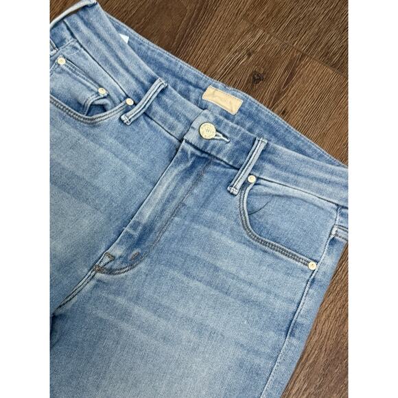 Mother The Looker Cropped Jeans Womens 26 Skinny Swimming Pool Blue Sunday - Picture 3 of 5